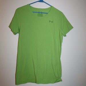 Under Armour Green Tee Shirt Medium Charged Cotton